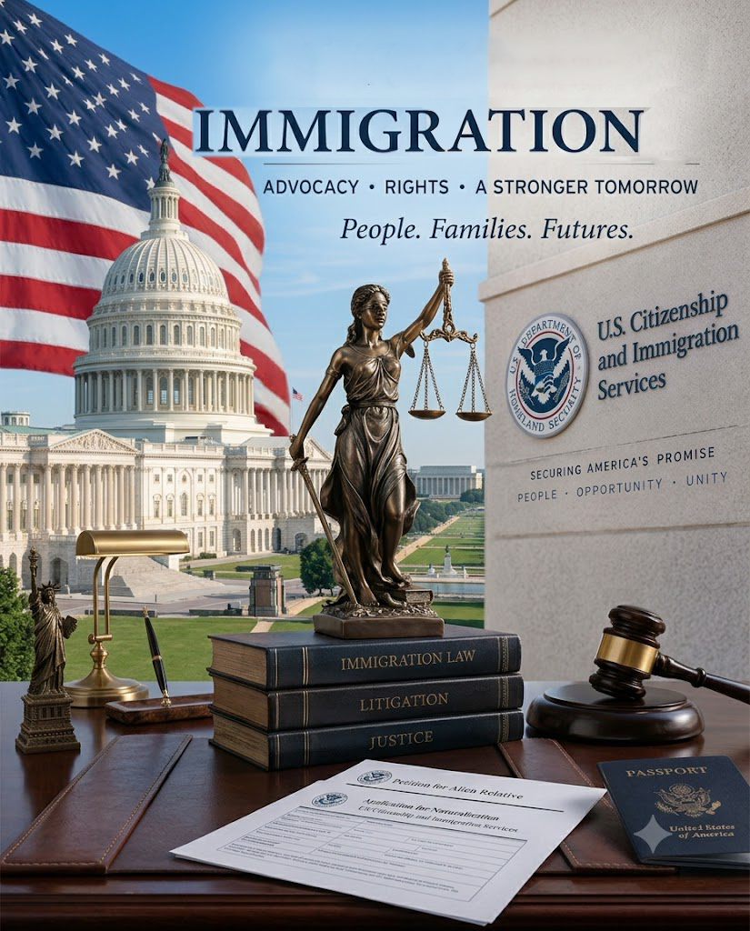 Attorney assisting a client with an immigration petition